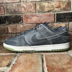 Nike Gray Athletic Shoes with Green Accents